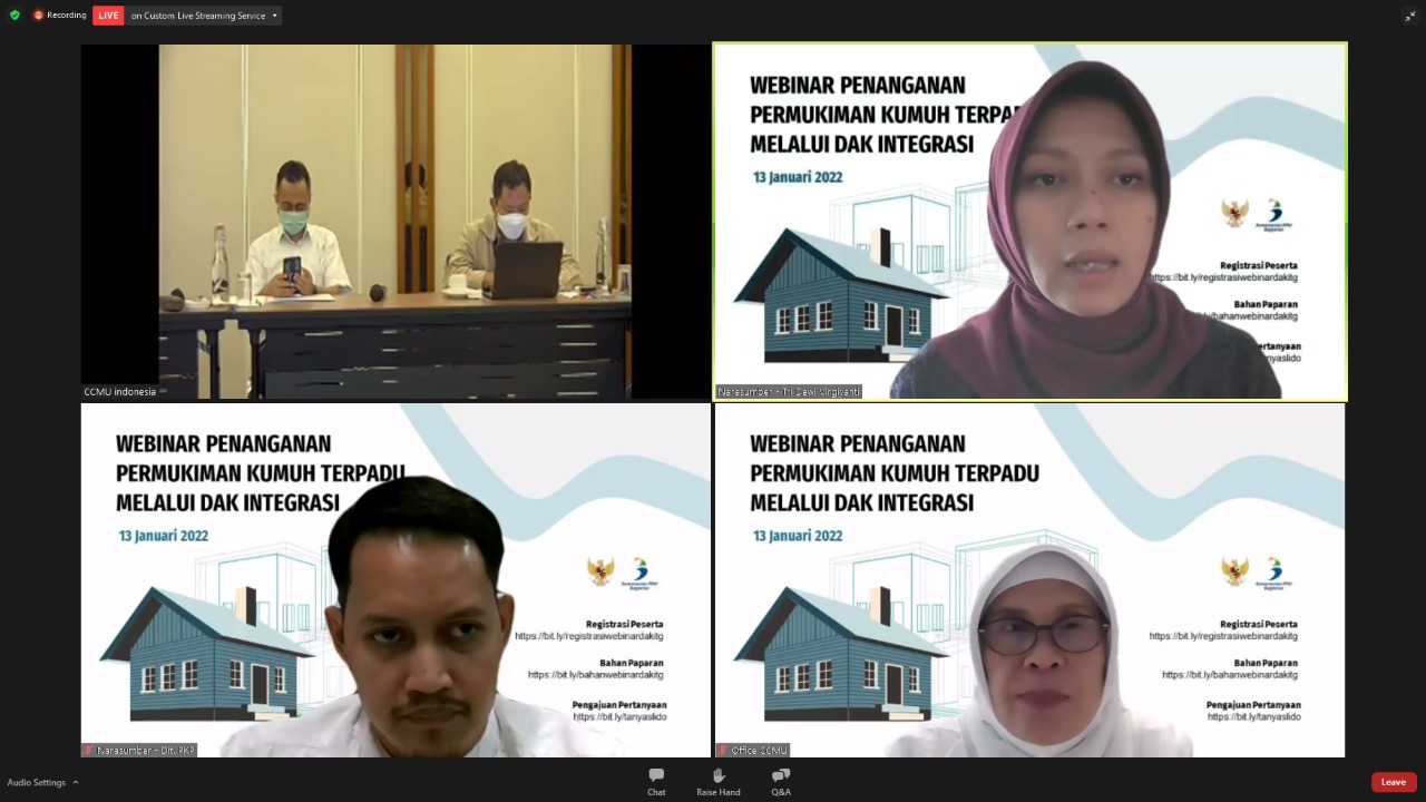 Webinar Penanganan Permukiman Kumuh Terpadu Melalui Dak Integrasi